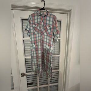 Billy T - NWT - Small - Medium  / Plaid Button-Up Shirt Dress. Read description